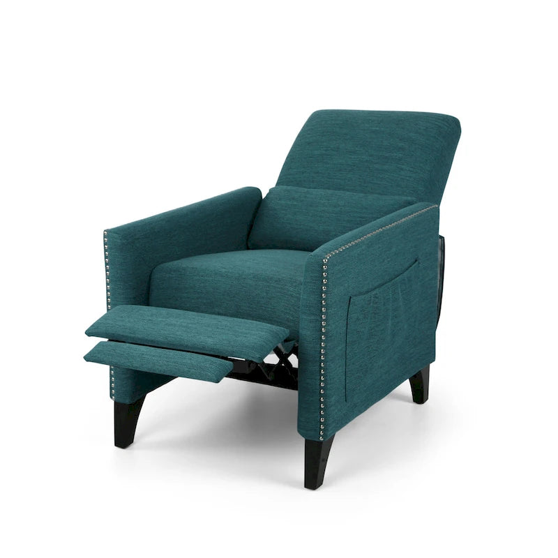 Fauteuil inclinable contemporain en tissu Alscot Push Back par Christopher Knight Home
