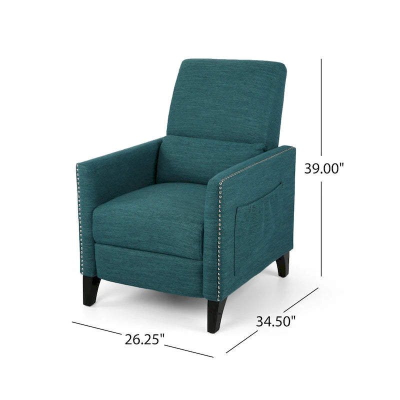 Fauteuil inclinable contemporain en tissu Alscot Push Back par Christopher Knight Home