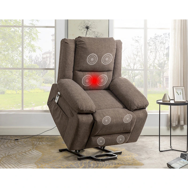 Fauteuil inclinable électrique releveur avec massage