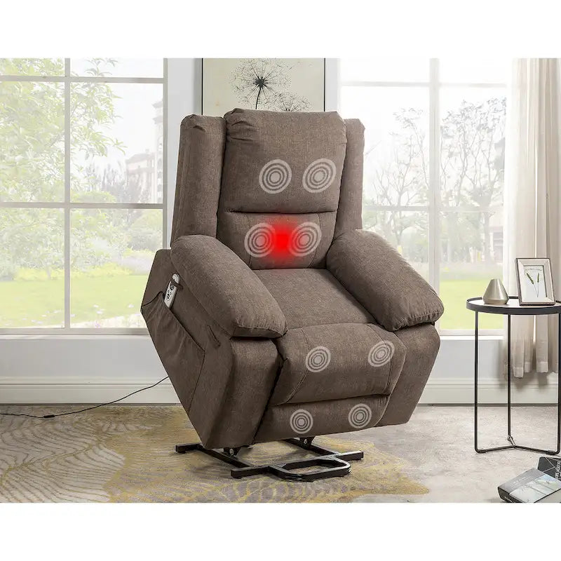 Fauteuil inclinable électrique releveur avec massage