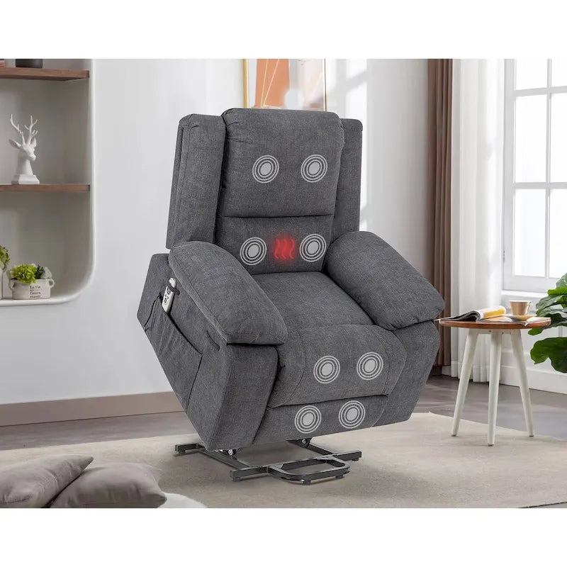 Fauteuil inclinable électrique releveur avec massage