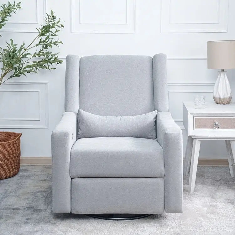 Fauteuil inclinable motorisé de luxe Tanya avec fonction pivotante et basculante, fauteuil inclinable de salon rembourré avec support lombaire