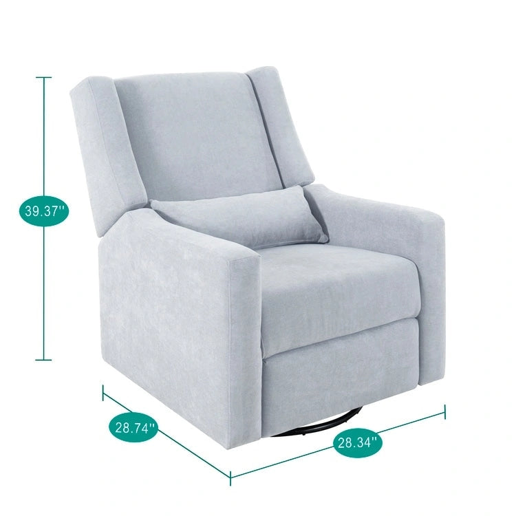 Fauteuil inclinable motorisé de luxe Tanya avec fonction pivotante et basculante, fauteuil inclinable de salon rembourré avec support lombaire