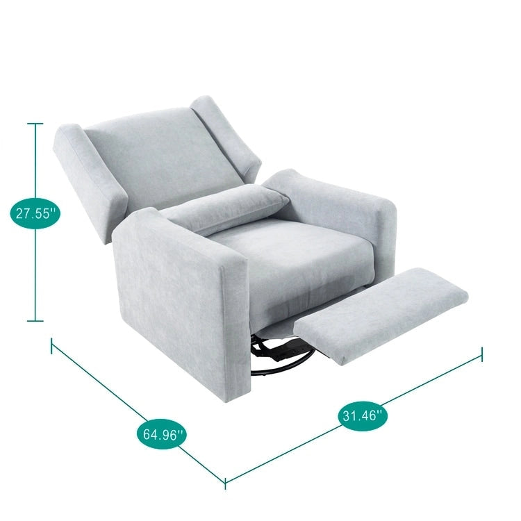 Fauteuil inclinable motorisé de luxe Tanya avec fonction pivotante et basculante, fauteuil inclinable de salon rembourré avec support lombaire