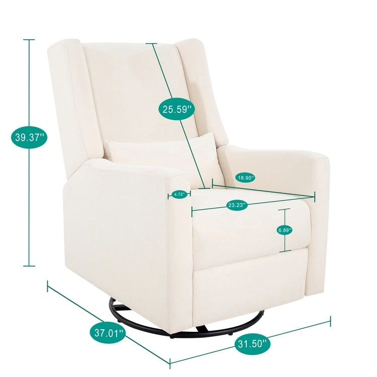 Fauteuil inclinable motorisé de luxe Tanya avec fonction pivotante et basculante, fauteuil inclinable de salon rembourré avec support lombaire