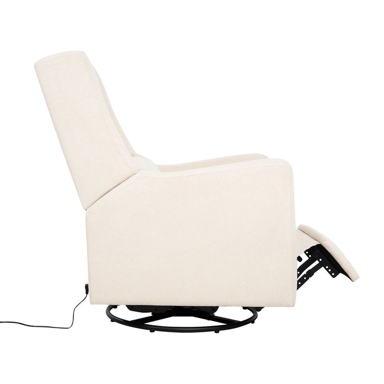 Fauteuil inclinable motorisé de luxe Tanya avec fonction pivotante et basculante, fauteuil inclinable de salon rembourré avec support lombaire