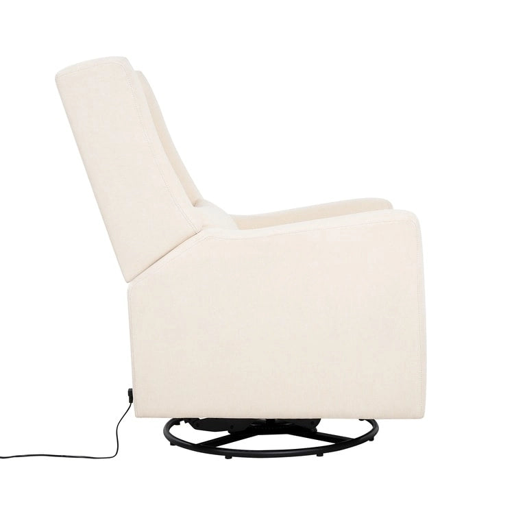 Fauteuil inclinable motorisé de luxe Tanya avec fonction pivotante et basculante, fauteuil inclinable de salon rembourré avec support lombaire