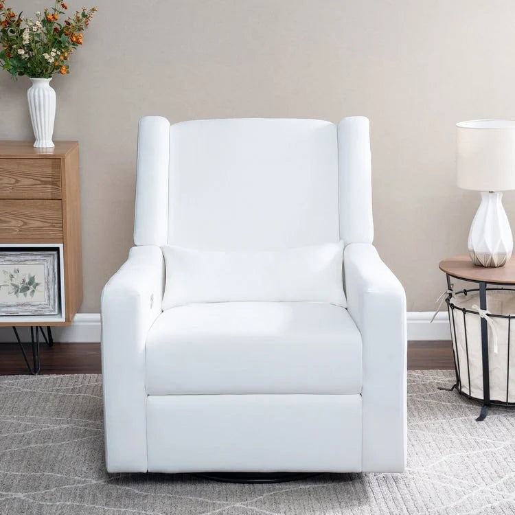 Fauteuil inclinable motorisé de luxe Tanya avec fonction pivotante et basculante, fauteuil inclinable de salon rembourré avec support lombaire