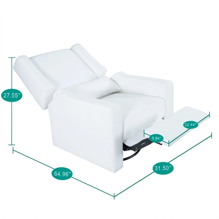 Fauteuil inclinable motorisé de luxe Tanya avec fonction pivotante et basculante, fauteuil inclinable de salon rembourré avec support lombaire