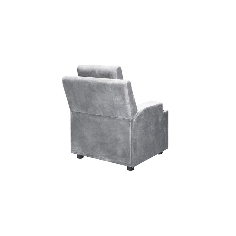 Fauteuil inclinable de luxe pour enfants avec repose-pieds, appuie-tête et 2 porte-gobelets, en microfibre, pour les enfants de 3 ans et plus