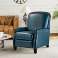 Fauteuil inclinable en cuir véritable Gladis Modern Retro avec garniture cloutée par HULALA HOME