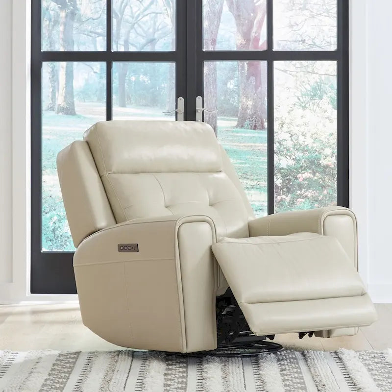 Fauteuil inclinable électrique en cuir Carrington