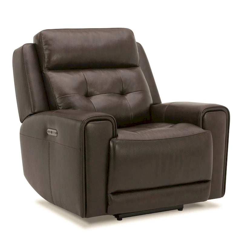 Fauteuil inclinable électrique en cuir Carrington