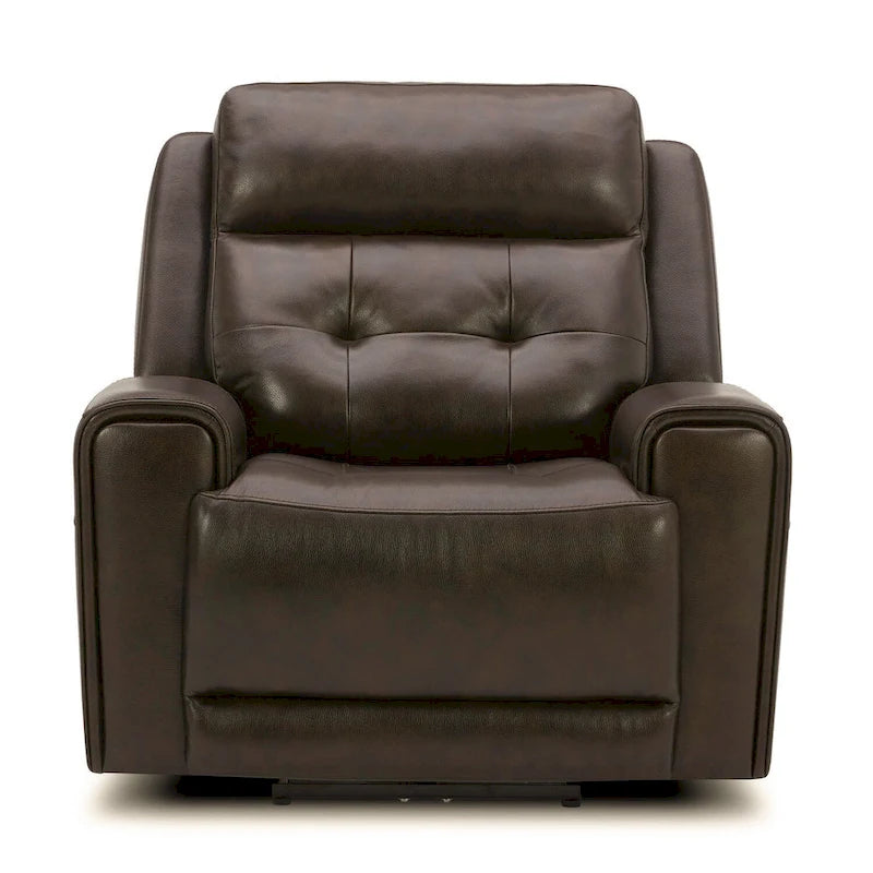 Fauteuil inclinable électrique en cuir Carrington