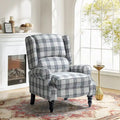 Fauteuil inclinable classique manuel à oreilles rembourré Olympus avec pieds en bois massif par HULALA HOME