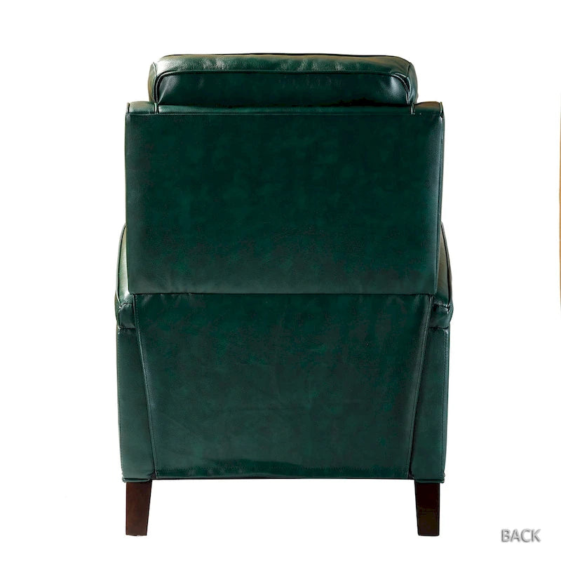 Fauteuil inclinable Gaspar Mid-Century Modern en cuir véritable avec pieds en bois - Lot de 2 par HULALA HOME