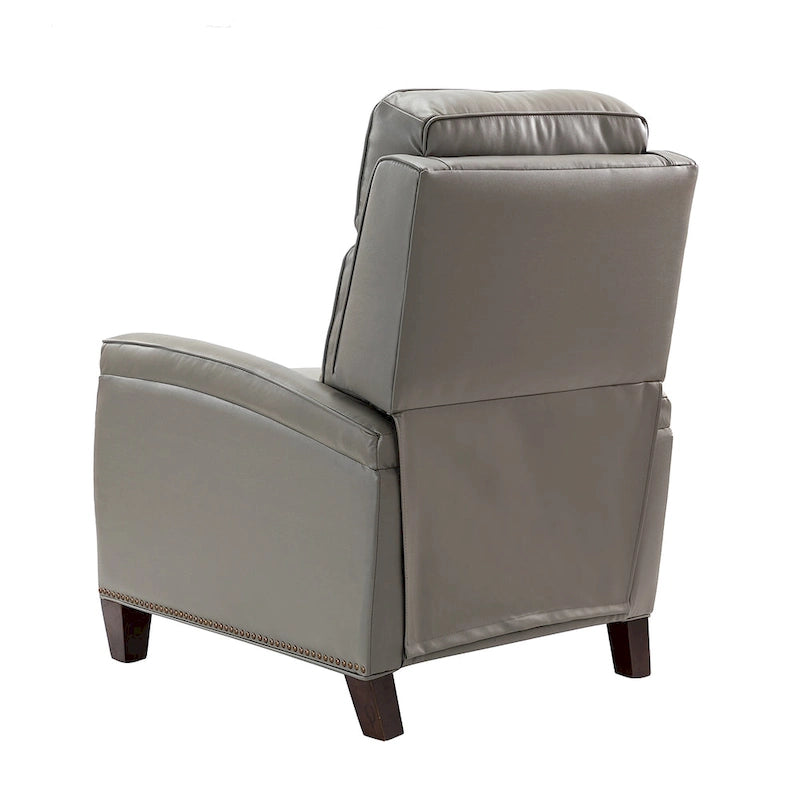 Fauteuil inclinable Gaspar Mid-Century Modern en cuir véritable avec pieds en bois - Lot de 2 par HULALA HOME