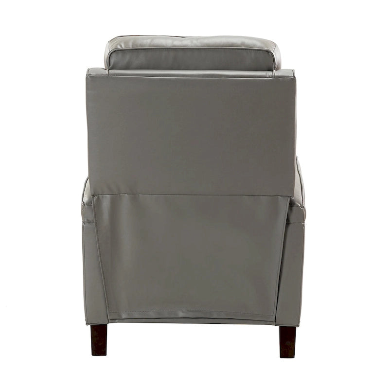 Fauteuil inclinable Gaspar Mid-Century Modern en cuir véritable avec pieds en bois - Lot de 2 par HULALA HOME