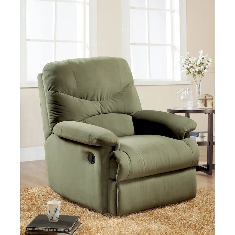 Fauteuil inclinable Ryane avec accoudoirs rembourrés et dossier capitonné