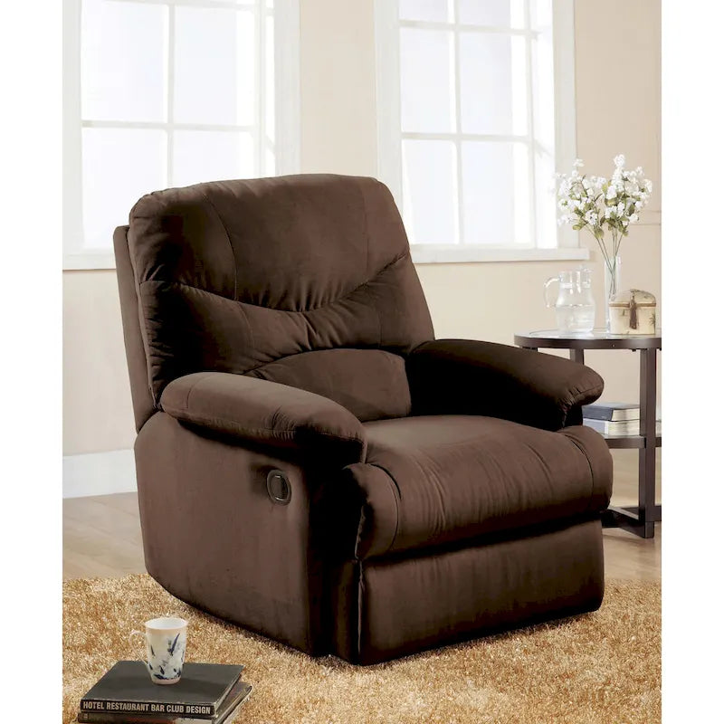 Fauteuil inclinable Ryane avec accoudoirs rembourrés et dossier capitonné