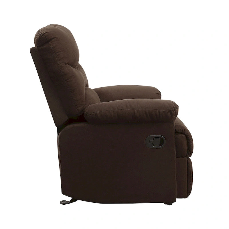 Fauteuil inclinable Ryane avec accoudoirs rembourrés et dossier capitonné