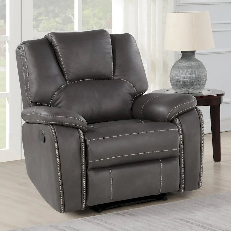 Fauteuil inclinable manuel en similicuir Kameryn de Steve Silver