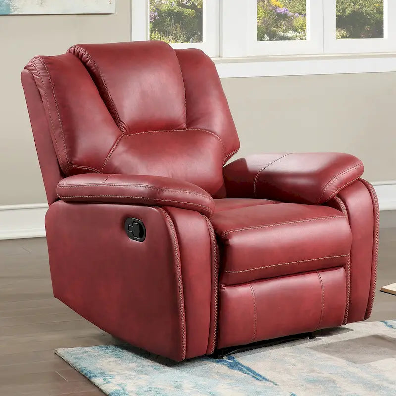 Fauteuil inclinable manuel en similicuir Kameryn de Steve Silver