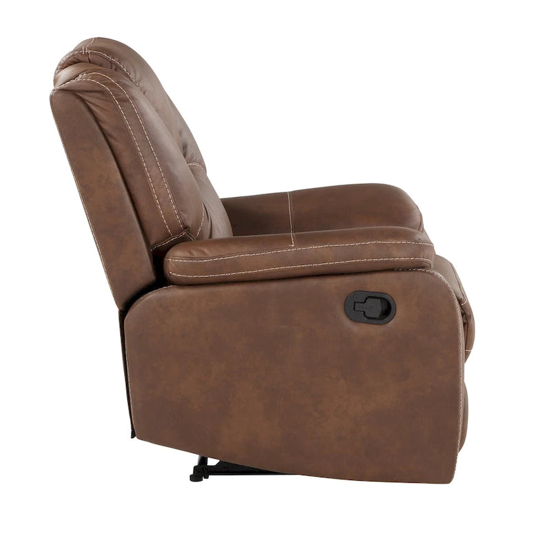 Fauteuil inclinable manuel en similicuir Kameryn de Steve Silver
