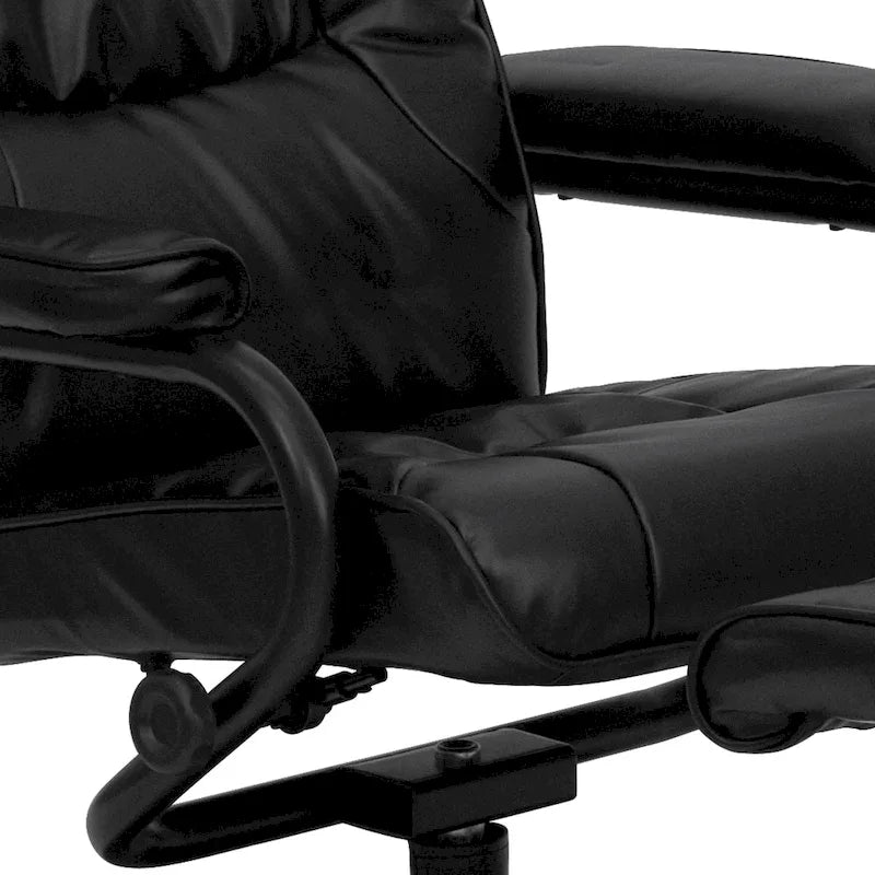 Fauteuil inclinable multiposition contemporain et pouf avec base enveloppée