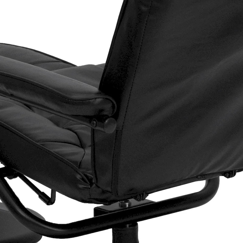 Fauteuil inclinable multiposition contemporain et pouf avec base enveloppée