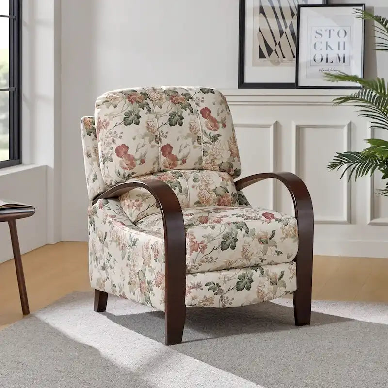 Fauteuil inclinable manuel Rita en cuir véritable par Hulala Home