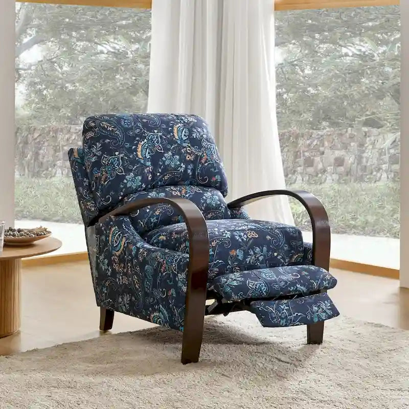 Fauteuil inclinable manuel Rita en cuir véritable par Hulala Home