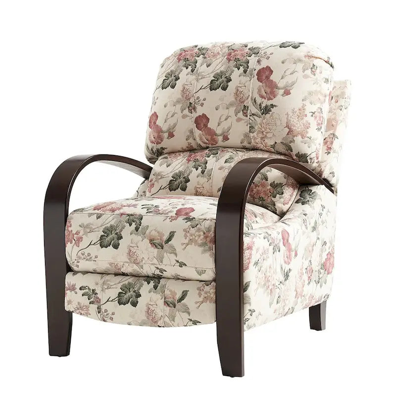 Fauteuil inclinable manuel Rita en cuir véritable par Hulala Home