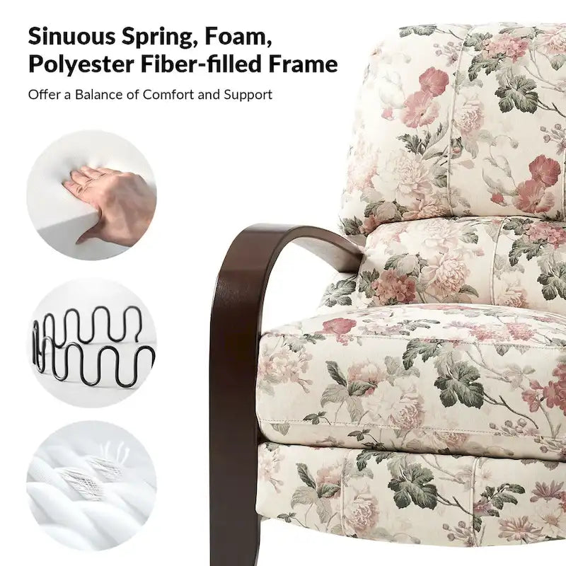 Fauteuil inclinable manuel Rita en cuir véritable par Hulala Home