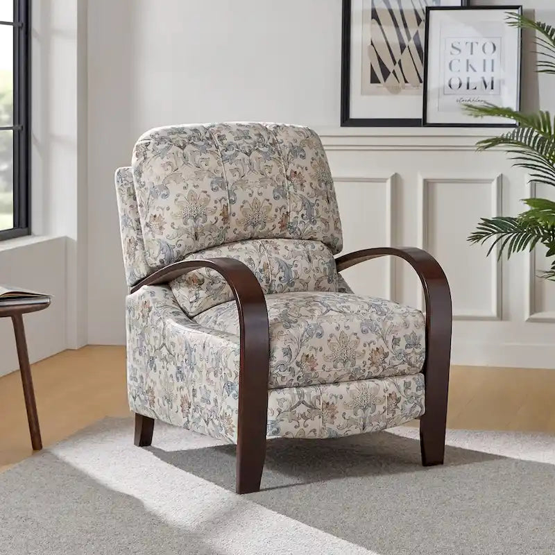 Fauteuil inclinable manuel Rita en cuir véritable par Hulala Home