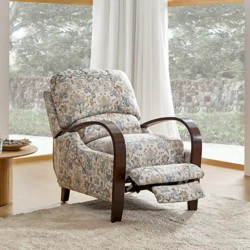Fauteuil inclinable manuel Rita en cuir véritable par Hulala Home