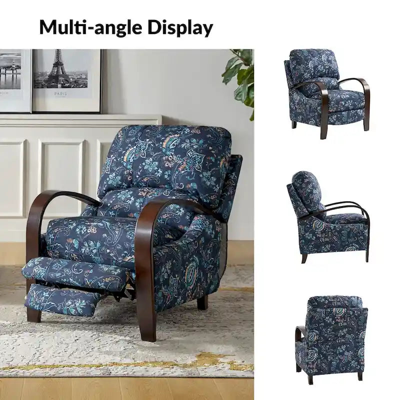 Fauteuil inclinable manuel Rita en cuir véritable par Hulala Home