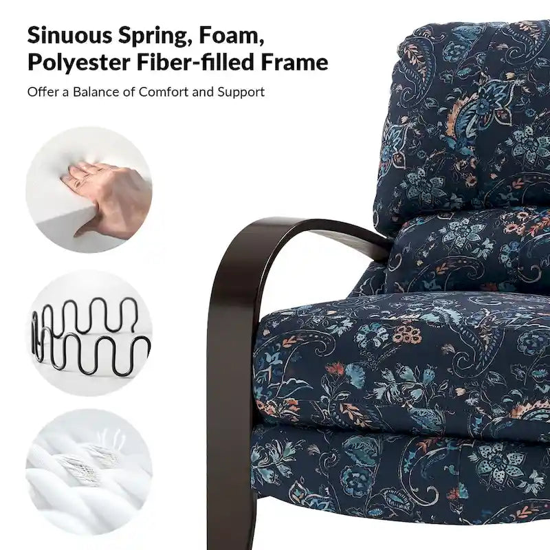 Fauteuil inclinable manuel Rita en cuir véritable par Hulala Home
