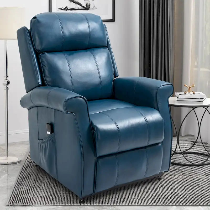 Fauteuil inclinable releveur électrique pour personnes âgées en similicuir GZMR