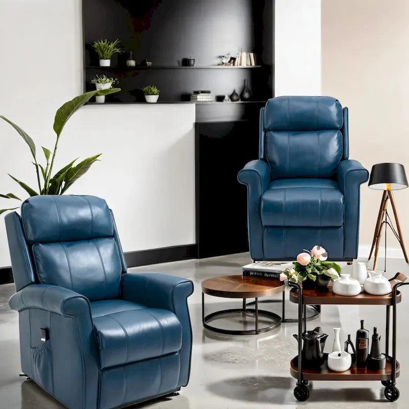 Fauteuil inclinable releveur électrique pour personnes âgées en similicuir GZMR