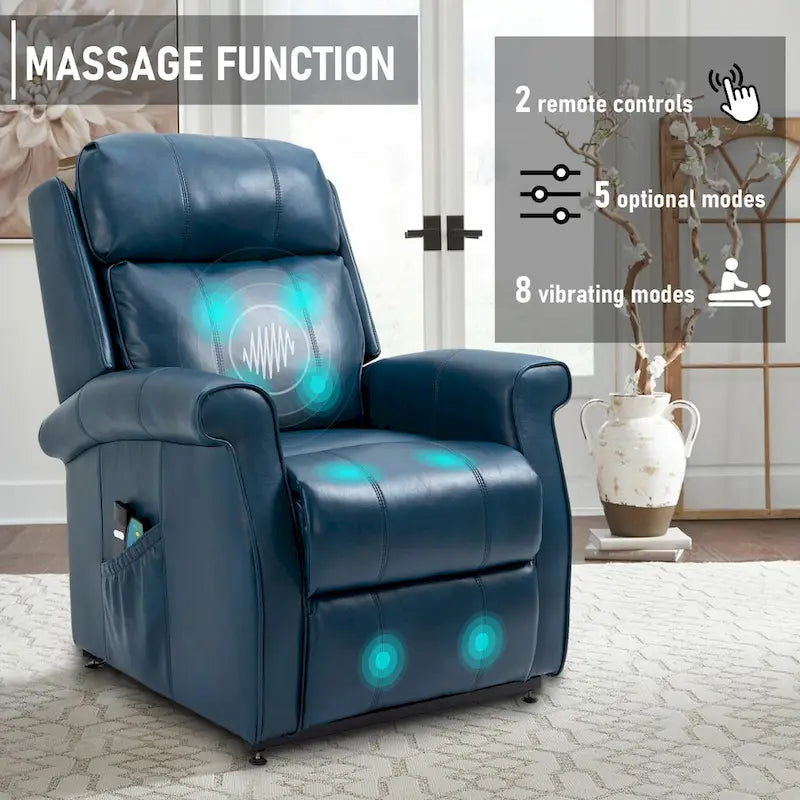 Fauteuil inclinable releveur électrique pour personnes âgées en similicuir GZMR