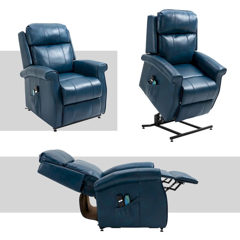 Fauteuil inclinable releveur électrique pour personnes âgées en similicuir GZMR
