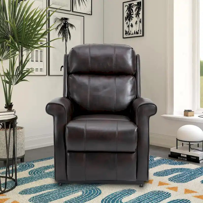 Fauteuil inclinable releveur électrique pour personnes âgées en similicuir GZMR