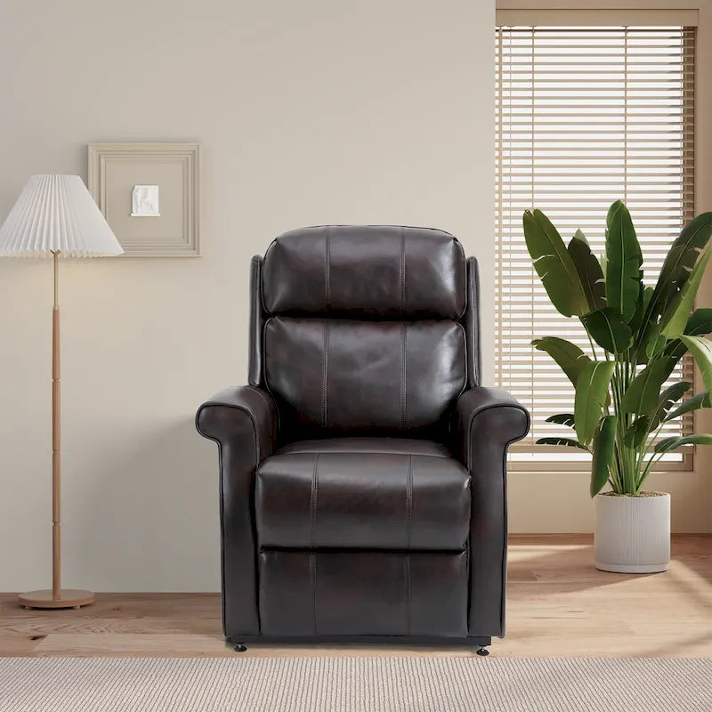 Fauteuil inclinable releveur électrique pour personnes âgées en similicuir GZMR