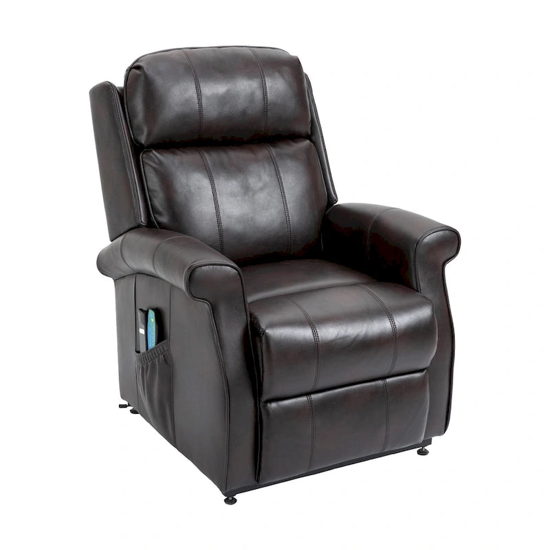 Fauteuil inclinable releveur électrique pour personnes âgées en similicuir GZMR
