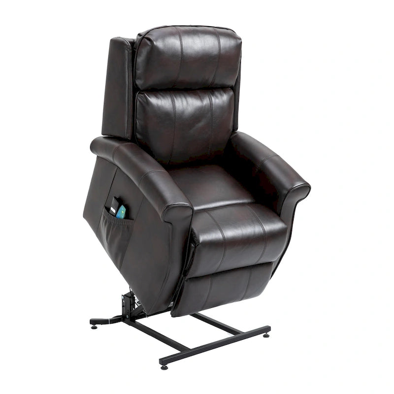 Fauteuil inclinable releveur électrique pour personnes âgées en similicuir GZMR