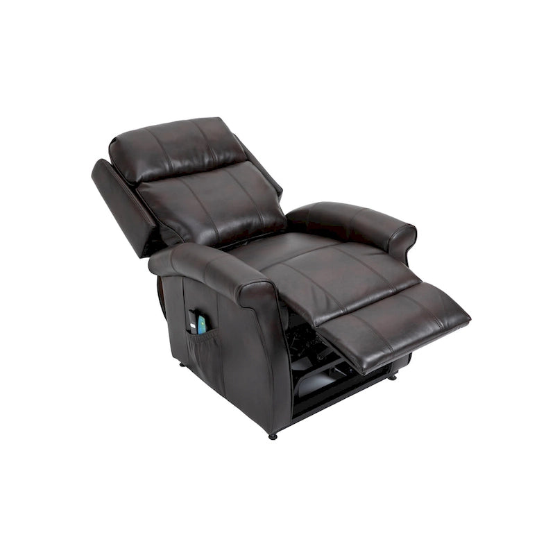 Fauteuil inclinable releveur électrique pour personnes âgées en similicuir GZMR