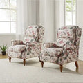 Fauteuil inclinable manuel Terri Classic Cutaway Arms with Nailheads pour salon, ensemble de 2 par HULALA HOME