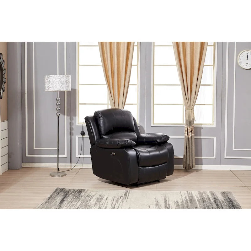 Fauteuil inclinable individuel en cuir collé Betsy Furniture Power Rclining 8018