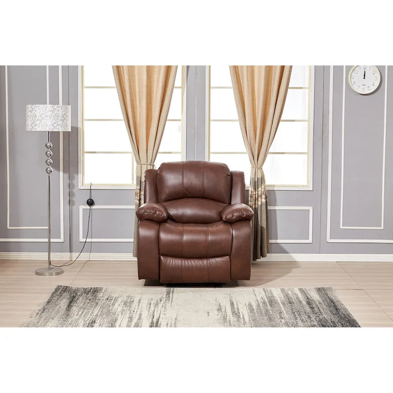 Fauteuil inclinable individuel en cuir collé Betsy Furniture Power Rclining 8018